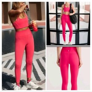 FP Movement by Free People Never Better Leggings Hot Pink Size XL Yoga Athletic